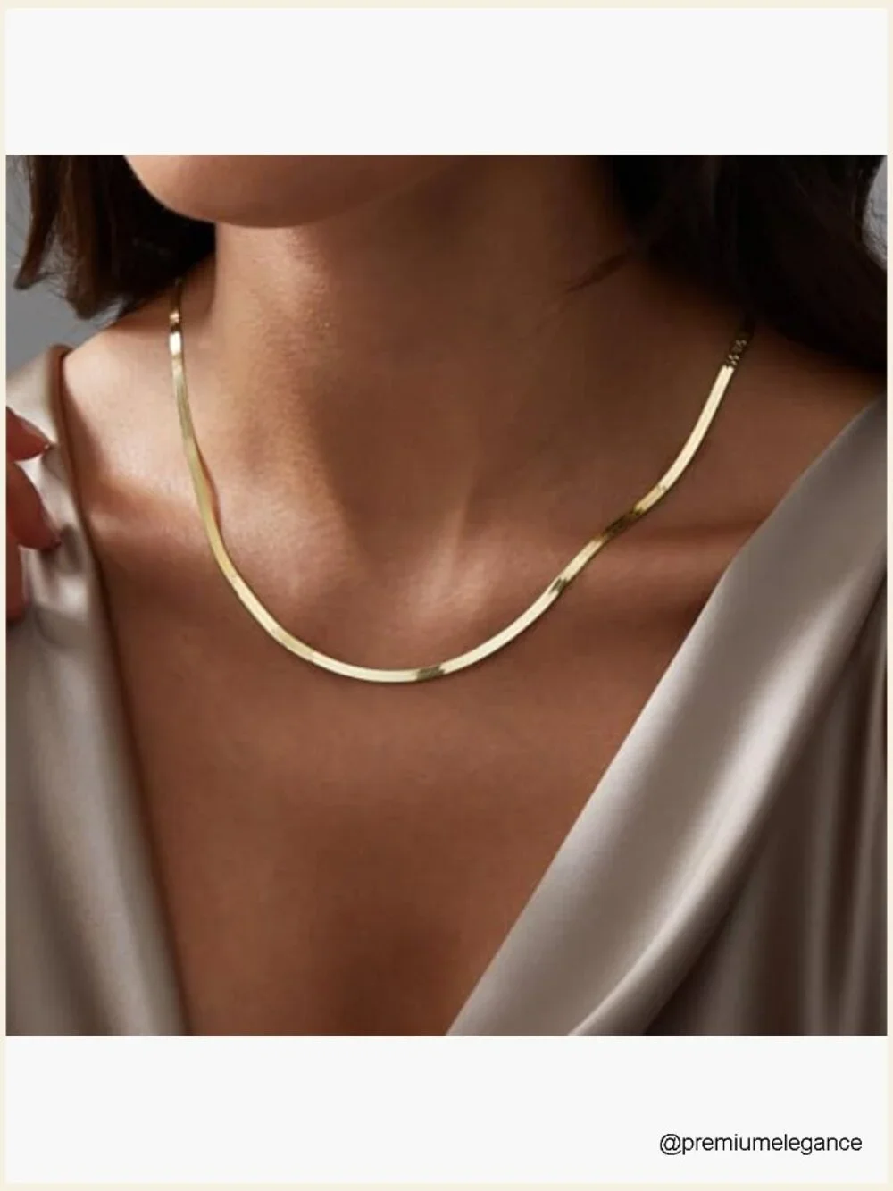 14K Gold Flat Snake Chain Necklace 4mm 18-24in Herringbone Choker for Men Women